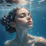 Tranquil Depths - Underwater Beauty - 20x20 - Framed Posters