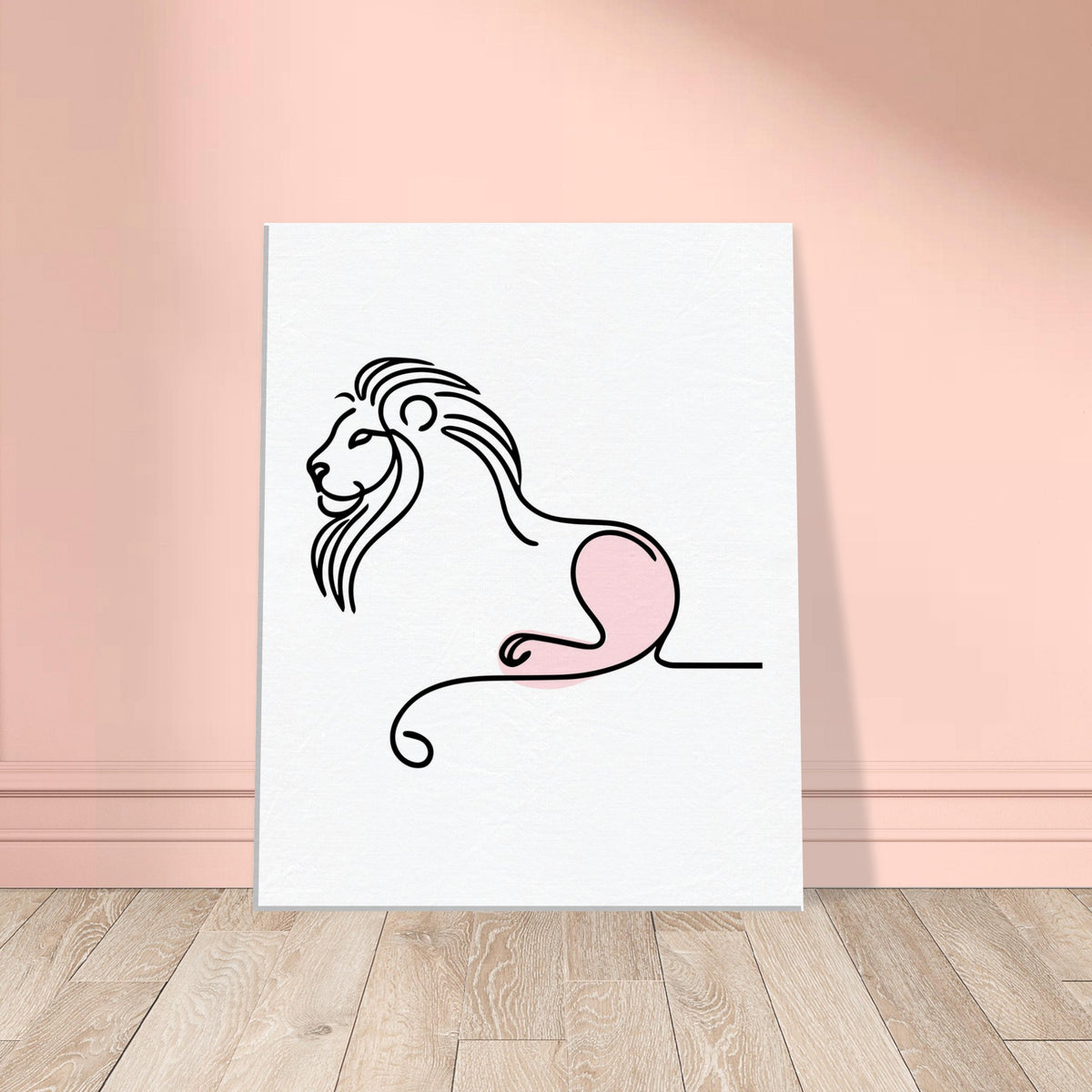 Tranquil Majesty - Minimalist Lion Art - - Canvas Prints