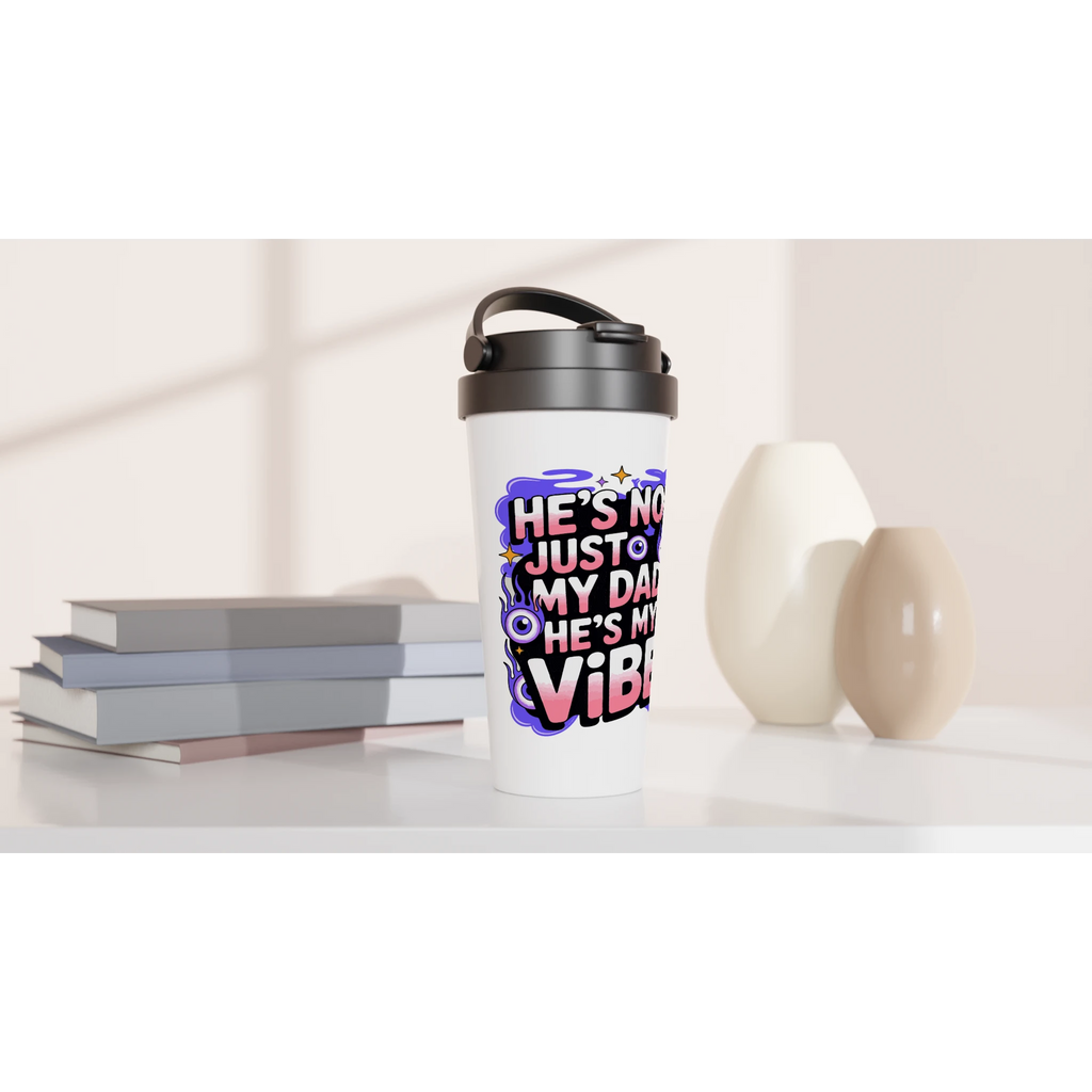 Dad Vibes Only – 15oz Travel Mug - Default Title - Mugs