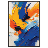 Color Rush – Abstract Wooden Framed Poster Gift - Black frame - Wooden Framed Posters