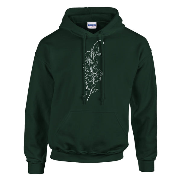 Blossom Boldness - Wear Your Love for Flowers - Forest Green - Hoodies