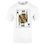 Playing Cards- K- Heavyweight Unisex Crewneck T-shirt - White 2XL Clubs - Print Material