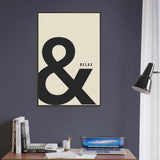 Relax & Breathe – Modern Wall Art Gift - Default Title - Metal Framed Posters