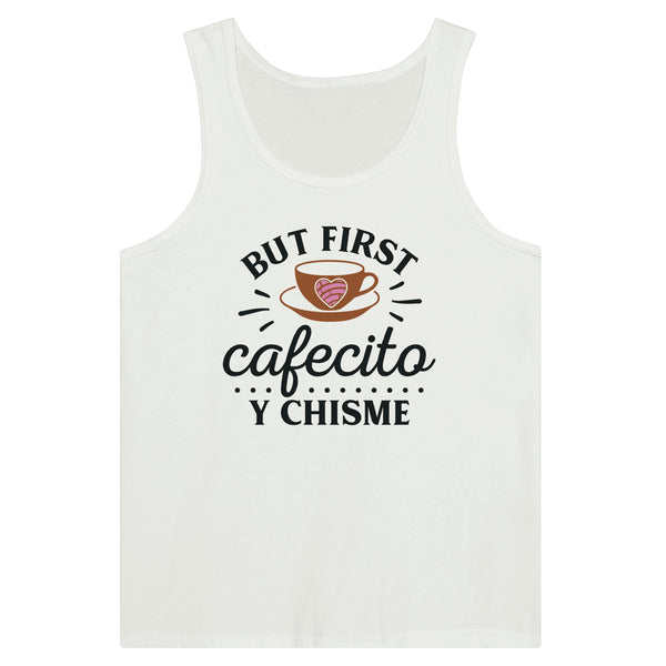 Coffee Chronicles - Begin Your Day with Chisme - White - Tank Tops