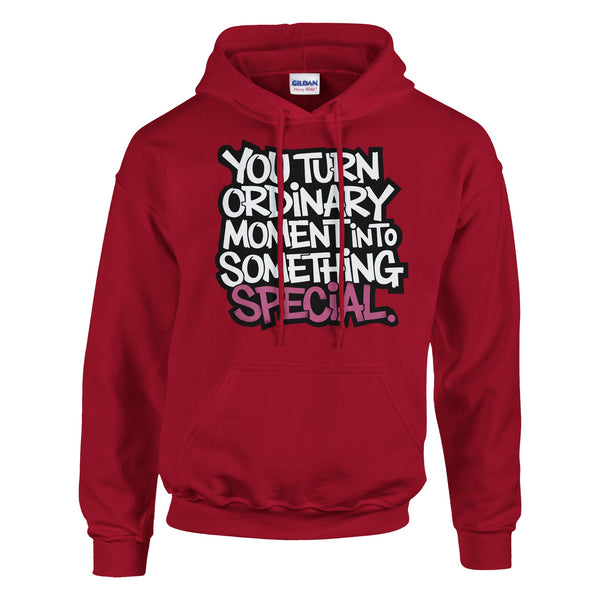 Your Love Transforms the Everyday – A Gift for Him - Cherry Red - Hoodies