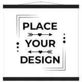 Stunning Art Display - Premium Customizable Poster - 45x45 cm 18x18″ Black wall hanger - Posters With Hanger