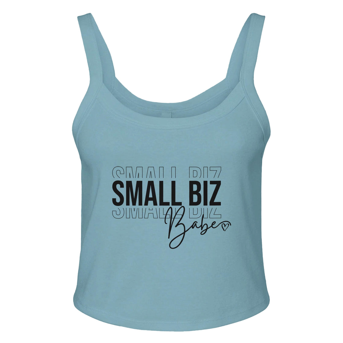 Championing Small Biz - Wear Your Support - sld baby blu bln - Tank Tops