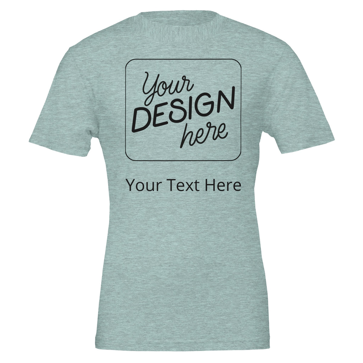 Tailored Fit & Soft Feel - Your Perfect Custom T-shirt - Heather Ice Blue - T-shirts