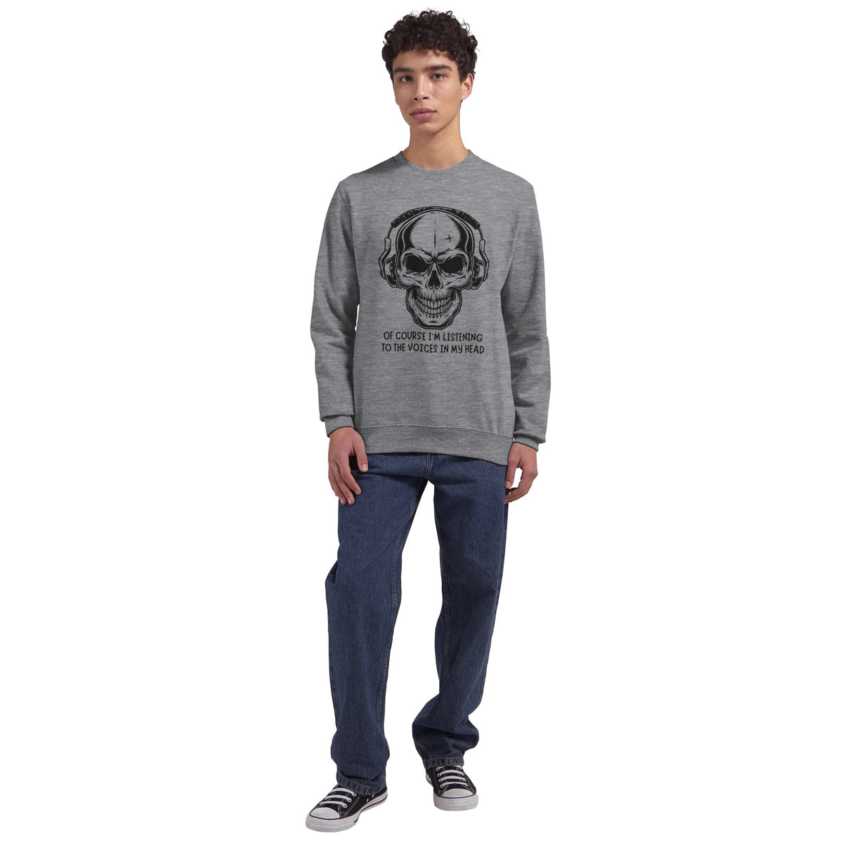 Premium Unisex Crewneck Sweatshirt Heather Gray - - Crewneck Sweatshirts