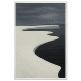 Minimalist Wooden Framed Poster – Icy Serenity Gift - - Wooden Framed Posters