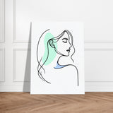 Graceful Contours - Abstract Female Silhouette on Canvas - 60x80 cm 24x32″ - Canvas Prints