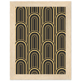 Timeless Elegance - Black and Gold Art Deco Masterpiece - 15x20 cm 6x8″ Wood frame - Framed Posters