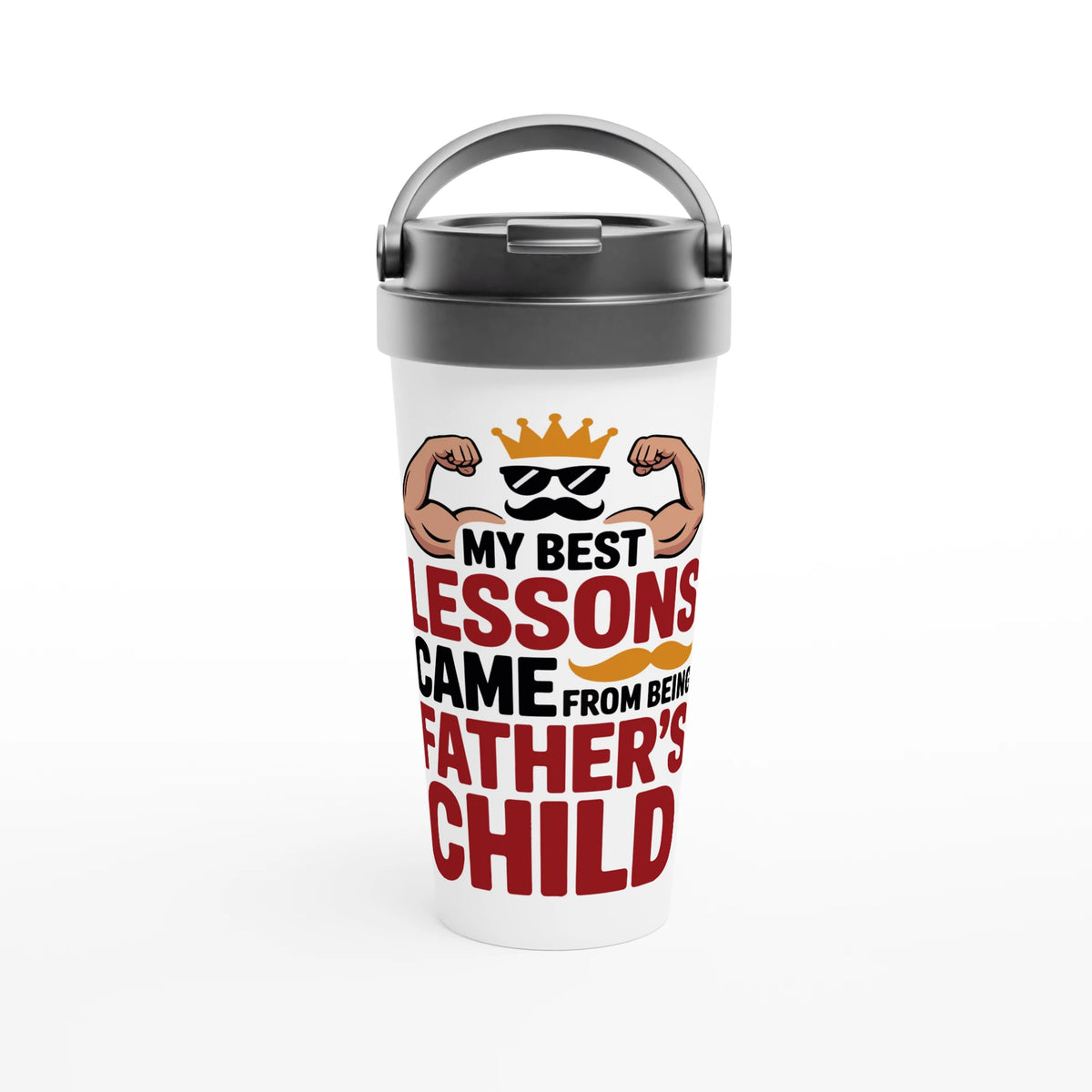 Strong Like Dad – Stainless Steel Mug - - Mugs