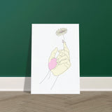 Whispers of Nature - Minimalist Hand and Flower Canvas - 70x100 cm 28x40″ - Canvas Prints