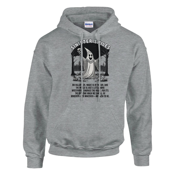 Smiling Ghost - Playful Halloween Vibes - - Hoodies