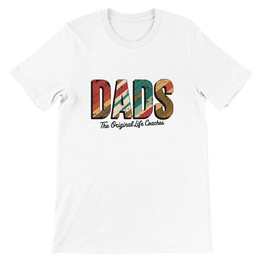 Retro Life Coach Tee for Dads - White - T-Shirt