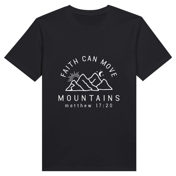 Faith in Motion - Inspired by Matthew 17:20 - Black - T-shirts