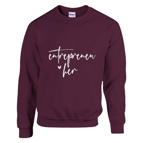 Empowerment in Threads - Entrepreneur Her Apparel - Maroon - Sweatshirts