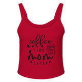 Brew Memories - Start Your Day Right with Our Coffee First Tank-Top - solid red blend - Tank Tops