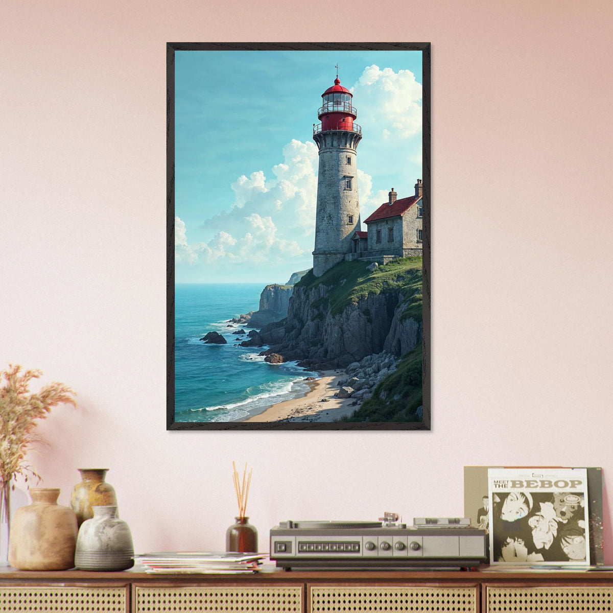 Guiding Light – Wooden Framed Poster - Black frame - Wooden Framed Posters