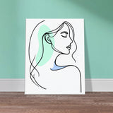 Graceful Contours - Abstract Female Silhouette on Canvas - - Canvas Prints