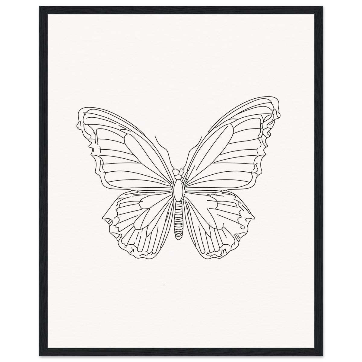 Butterfly Grace - Framed Minimalist Art - - Wooden Framed Posters