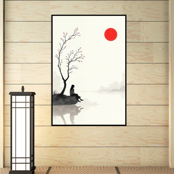 Solitude Under the Red Sun - 24x36 - Framed Posters