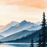 Still Waters, Distant Peaks - Metal Framed Poster - - Metal Framed Posters