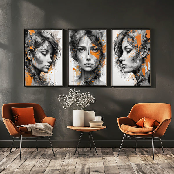 Abstract Emotions- Beauty Unveiled - 24x36 - Framed Posters