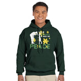 Flowers of Peace - Celebrating Fatherhood - Forest Green - Hoodies