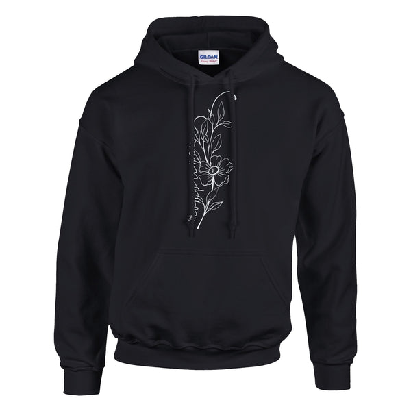 Blossom Boldness - Wear Your Love for Flowers - Black - Hoodies