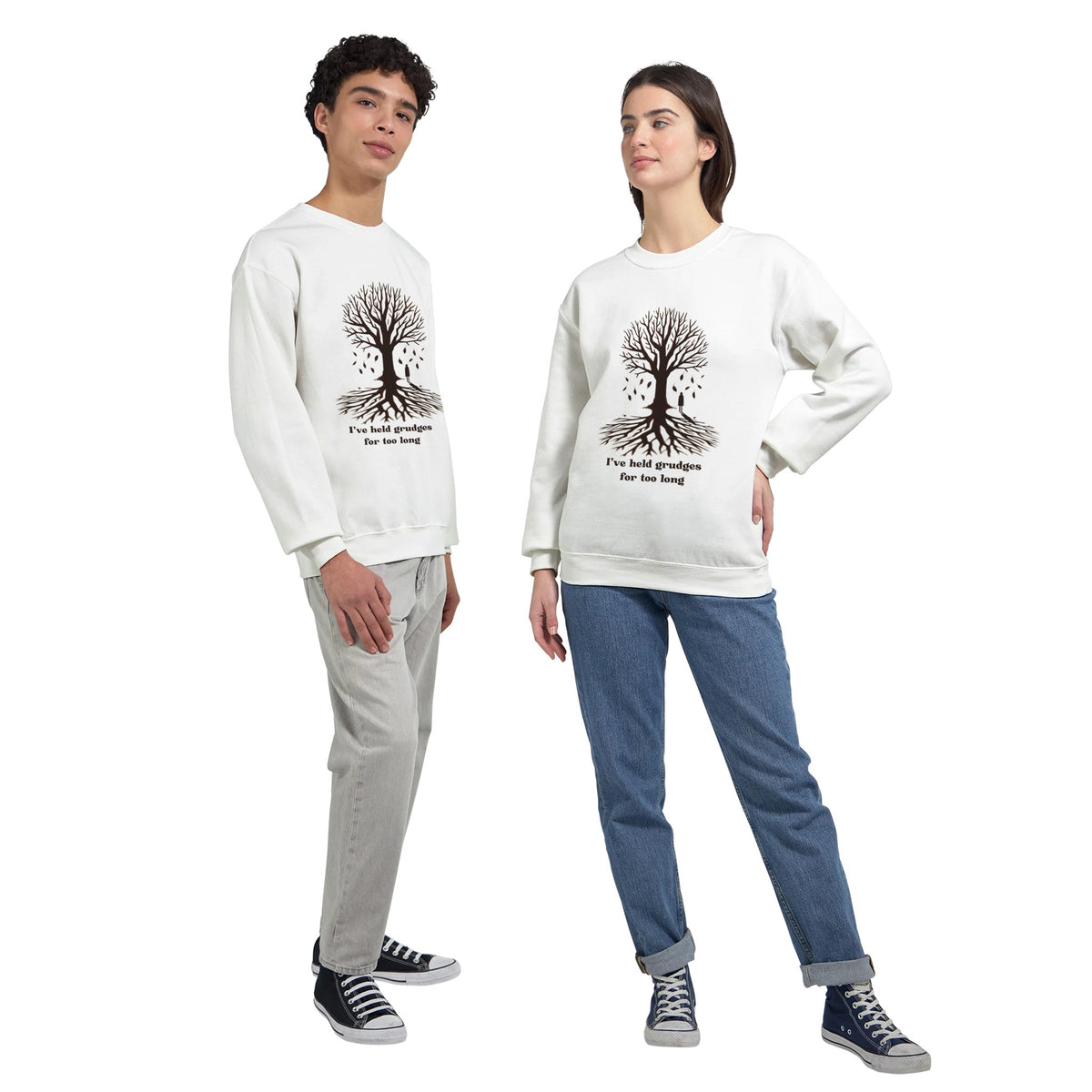 Growth Beyond Grudges Sweatshirt - White - Sweatshirts