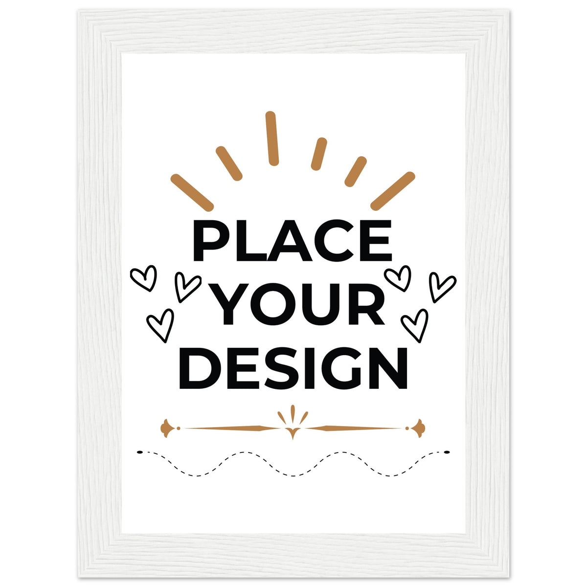 Art on Display - Ready-to-Hang Wooden Framed Customizable Poster - 13x18 cm 5x7″ White frame - Wooden Framed Posters