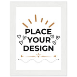 Art on Display - Ready-to-Hang Wooden Framed Customizable Poster - 13x18 cm 5x7″ White frame - Wooden Framed Posters