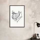 Beard and Bow - A Minimalist Tribute to Style - - Wooden Framed Posters