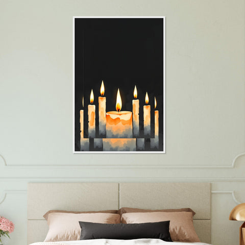 Image of Candlelight Dreams - Serene Candle Framed Print
