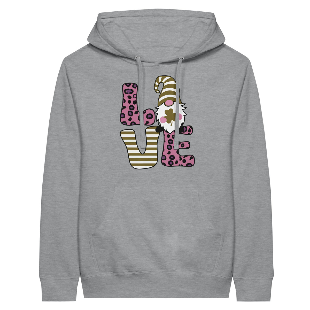 Christmas Gnome Love - Premium Unisex Pullover Hoodie - Sports Grey - Pullover Hoodies