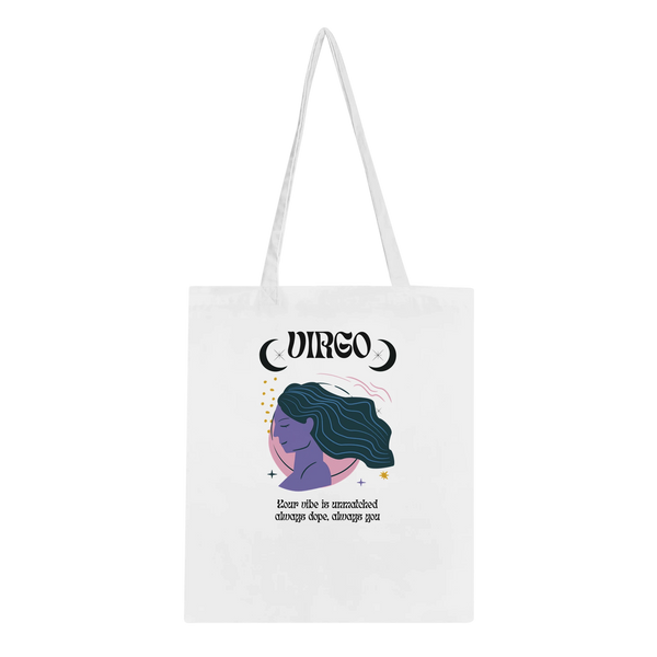 Astrology-Inspired Cotton Tote – Gift for Star Lovers - Virgo - Tote Bags