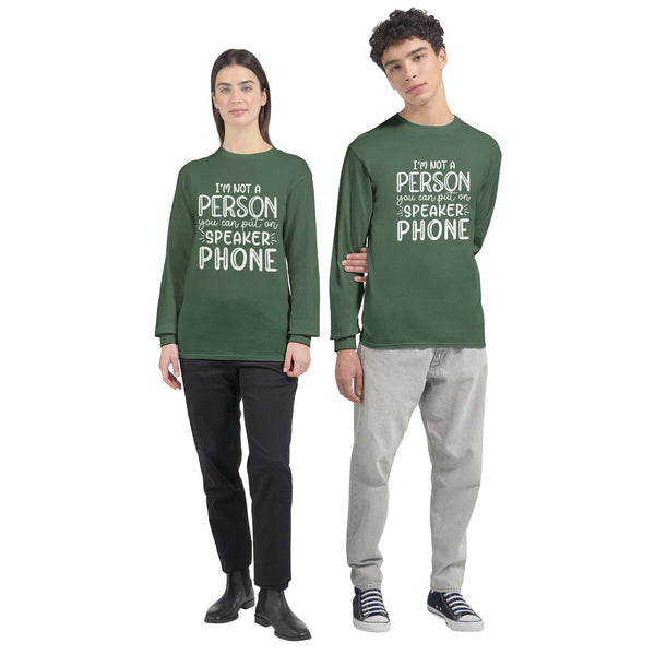 Speak Your Boundaries - Assertive Statements in Fabric - Military Green - Sweatshirt