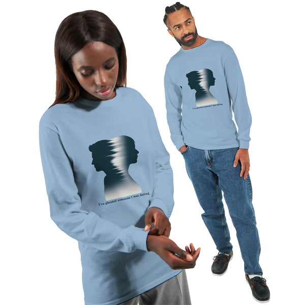 Silent Goodbyes - A Reflection on Ghosting - Light Blue - Long Sleeves T-shirts