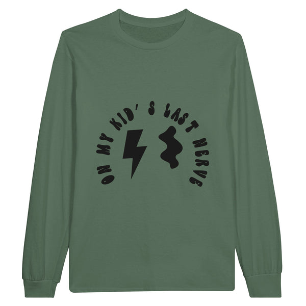 Parenting Laughter - 'On My Kid's Last Nerve' Tee - Military Green - Sweatshirt