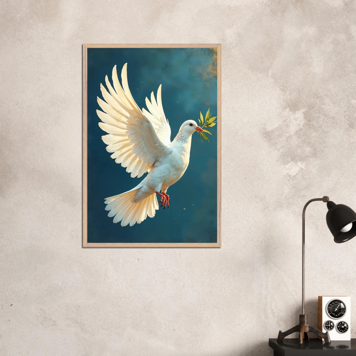 Olive Dove – Premium Poster for Loved Ones - Wood frame - Wooden Framed Posters
