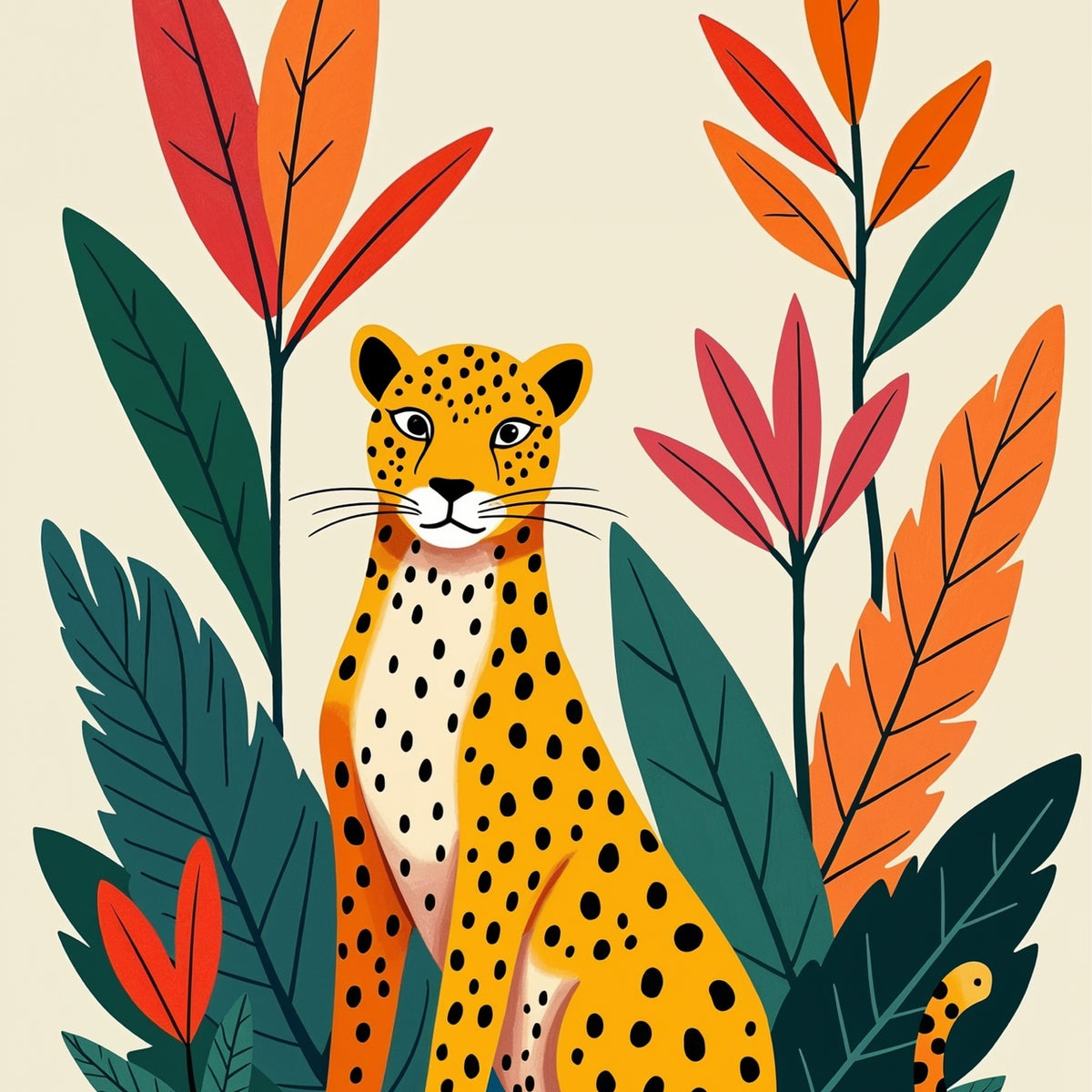 Bold Cheetah - Vibrant Jungle - 24x36 - Framed Posters