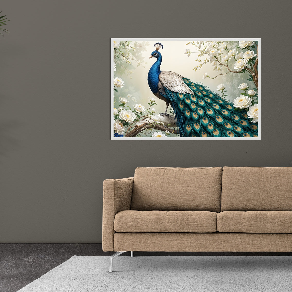 Bloom and Feather Elegance - - Posters