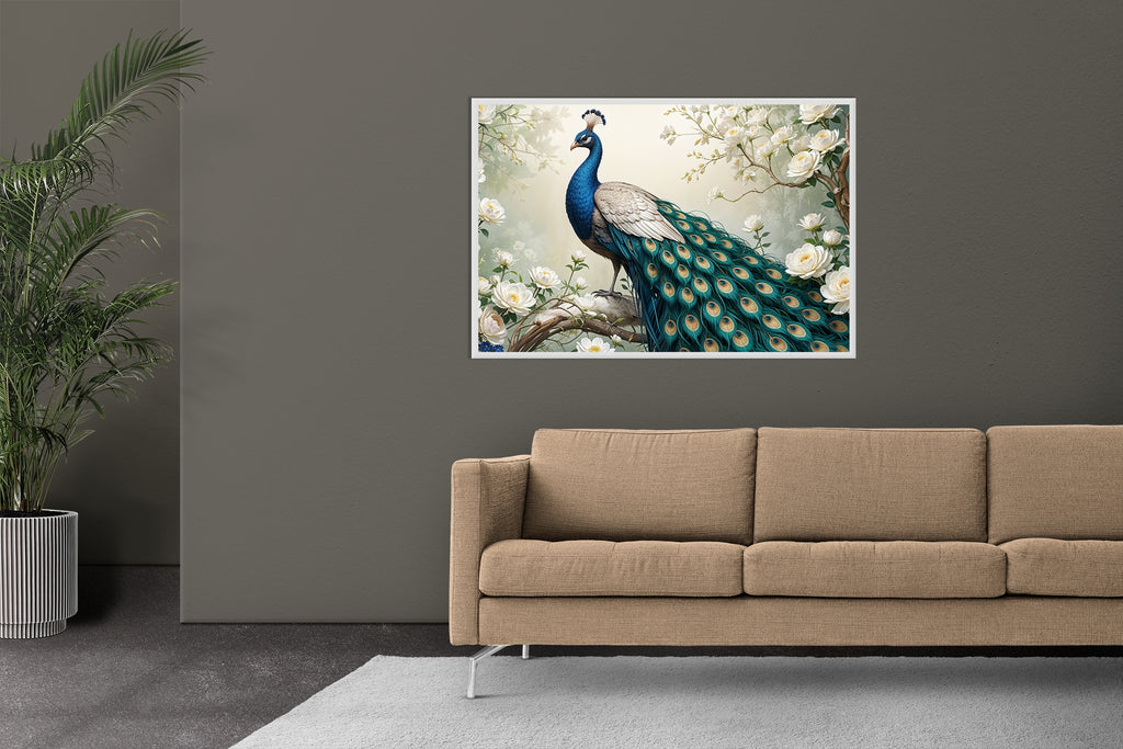 Bloom and Feather Elegance - - Posters