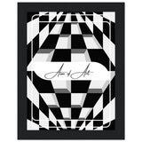 Modern Maze - Aim of Art Illusion - 15x20 cm 6x8″ Black frame - Wooden Framed Posters