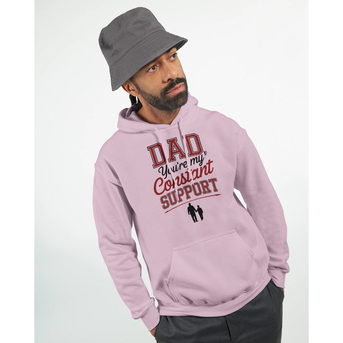 Always There - A Father’s Unwavering Presence - Light Pink - Hoodies