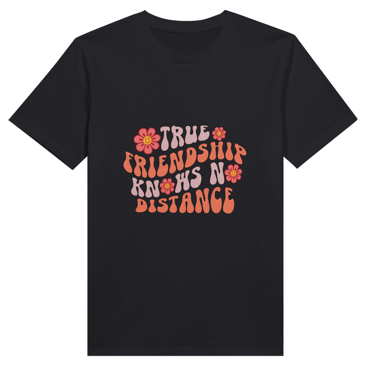 Blossoming Bonds - True Friendship - Black - T-shirts