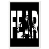 Embrace Fear - Bold Horror Art - 28x43 cm XL (11x17″) White frame - Wooden Framed Posters