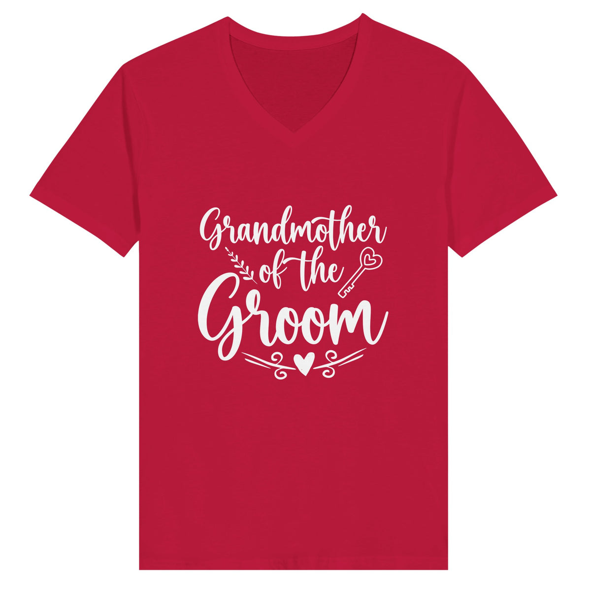 Grandmother's Pride - Wedding Day Apparel -V-Neck T-shirt - Red - T-shirts